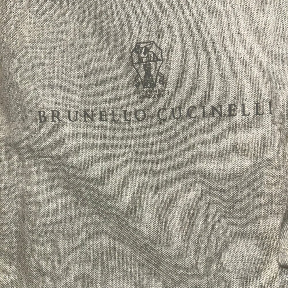 Brunello Cucinelli light gray cotton linen lightweight cashmere sweater … - Picture 2 of 3